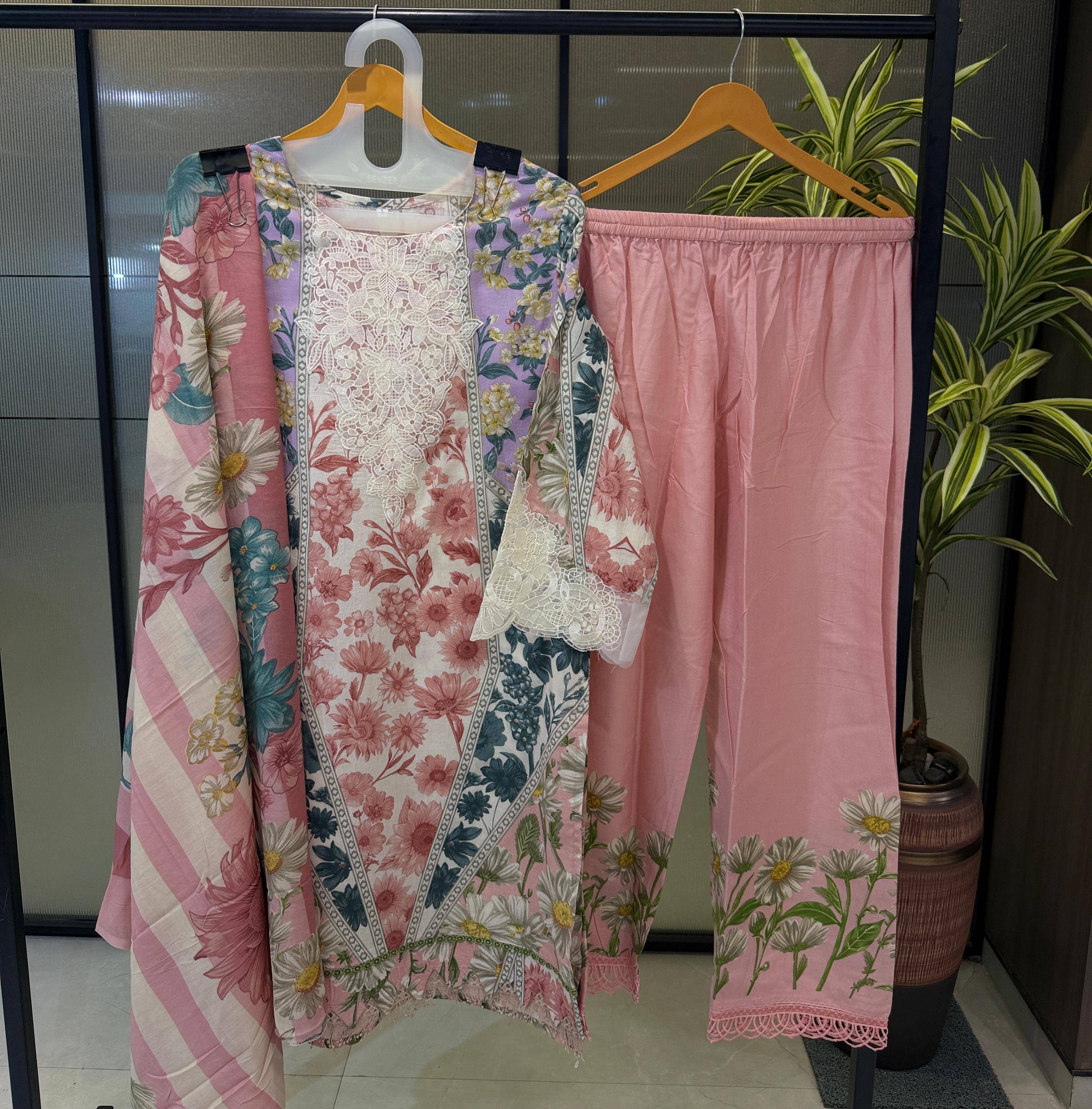 MARIAB MPRINT -6 By DEEPSY SUITS Beautiful Pakistani Suits Wear Pure Cotton Dresses At Wholesale Price